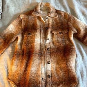 Wilfred Free Plaid Fuzzy Coat